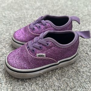 Gently used Toddler size 4 sparkly purple vans